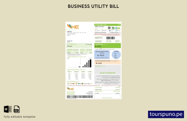 listo para imprimir la factura comercial de servicios públicos de electricidad 1